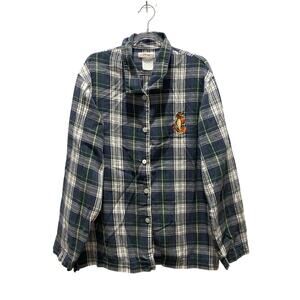 Vintage Disney Store Tigger Flannel Long Sleeve Mens Shirt Sz S/M y2k Grunge
